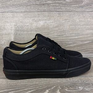 Vans Chukka Low Men's Sz 13 Hemp Black Rasta Canvas Logo Detail Lace Up Sneakers